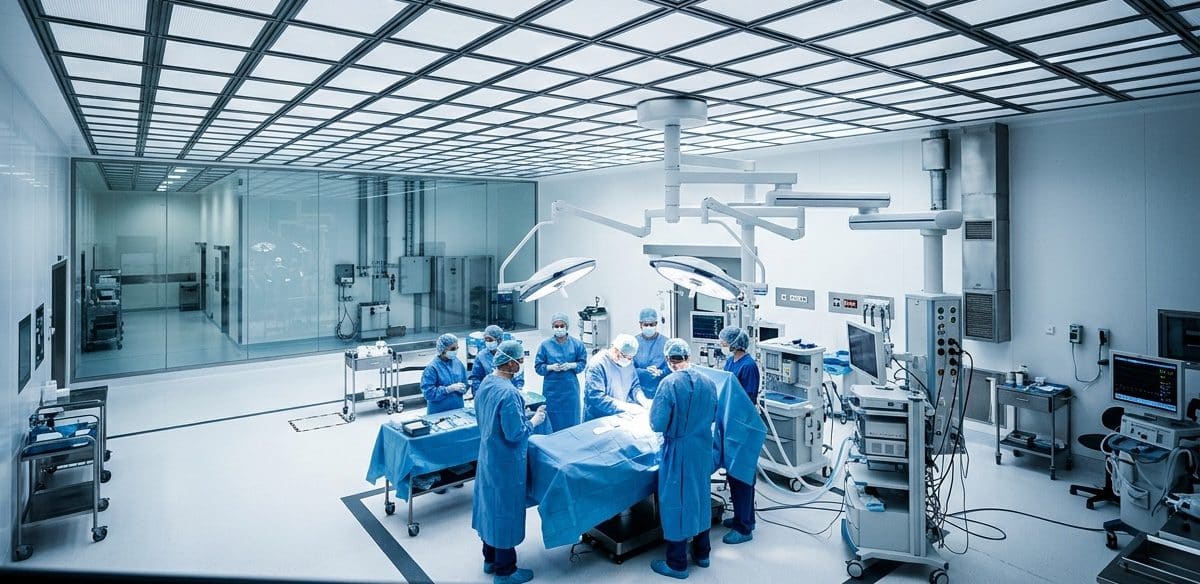 Toza xona: HEPA filtrlaridan laminar shiftli operatsiya xonasi