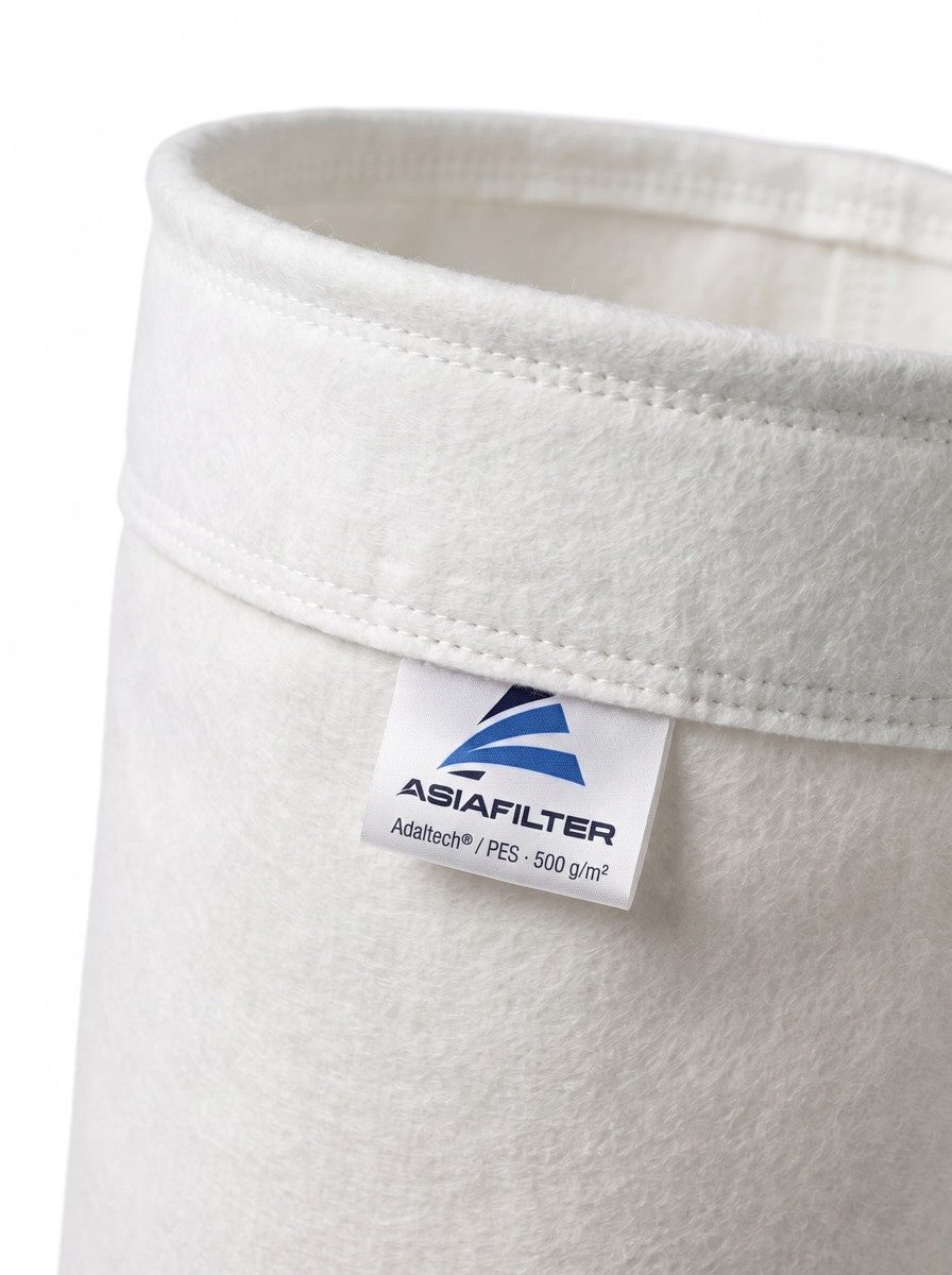 Cuff and tag of a polyester (PES) filter bag